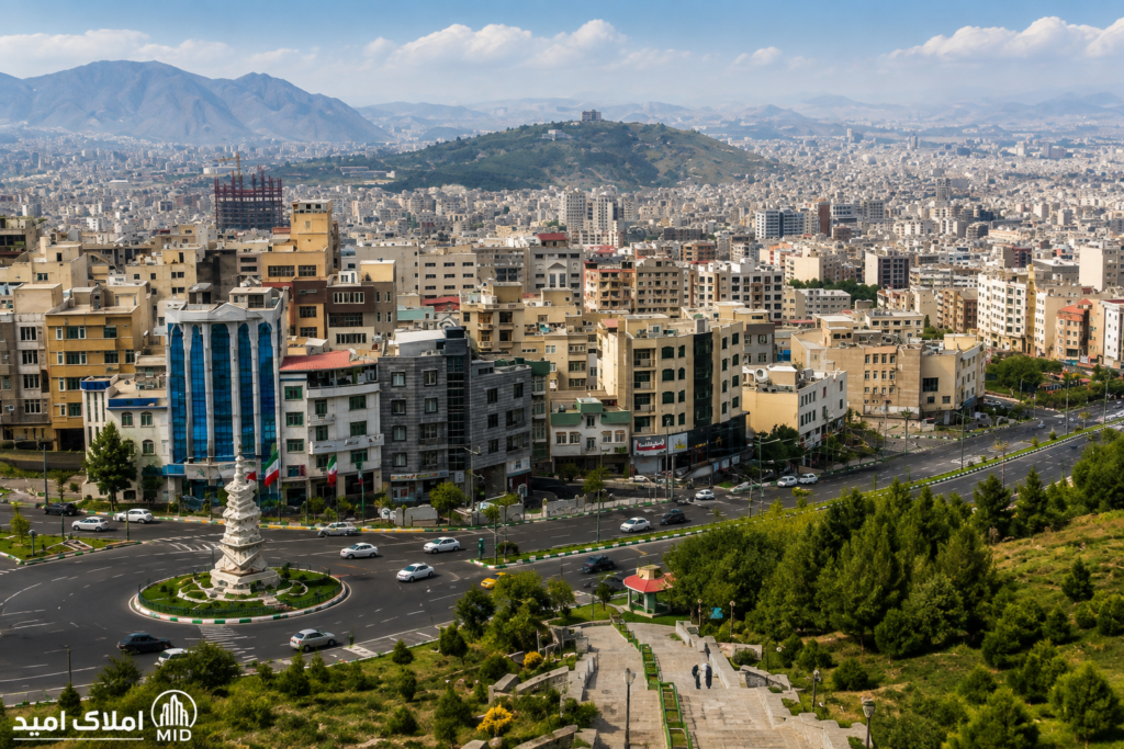 نمای شهری کرج و آپارتمانهای کرج