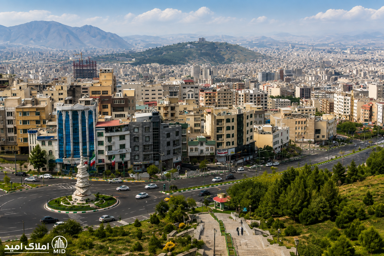 نمای شهری کرج و آپارتمانهای کرج